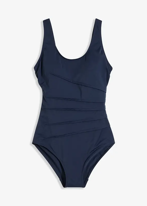 Stahovac&iacute; jednod&iacute;ln&eacute; plavky, lehk&yacute; tvaruj&iacute;c&iacute; efekt, s ozdobn&yacute;mi sklady, bonprix