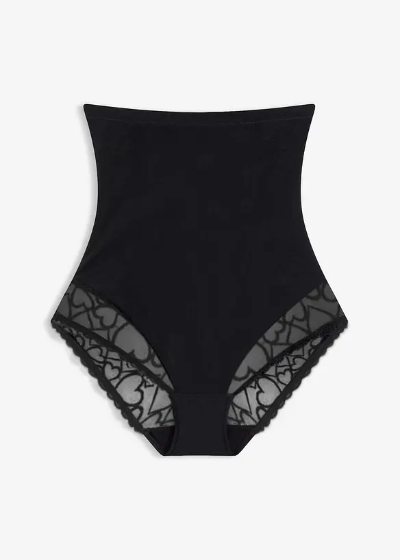 Stahovac&iacute; kalhotky se srd&iacute;čkovou krajkou, siln&yacute; tvaruj&iacute;c&iacute; efekt, bonprix