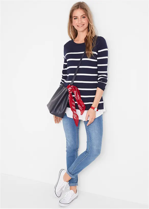 Lehk&yacute; těhotensk&yacute; svetr s koj&iacute;c&iacute; funkc&iacute; 2 v 1, bonprix