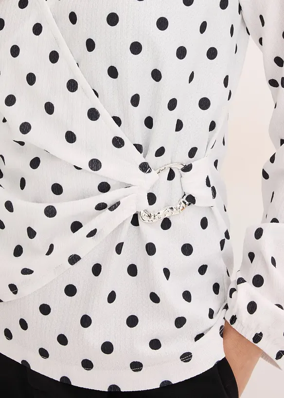 Tričko s dlouh&yacute;m ruk&aacute;vem, ze strukturovan&eacute;ho žerzeje, bonprix