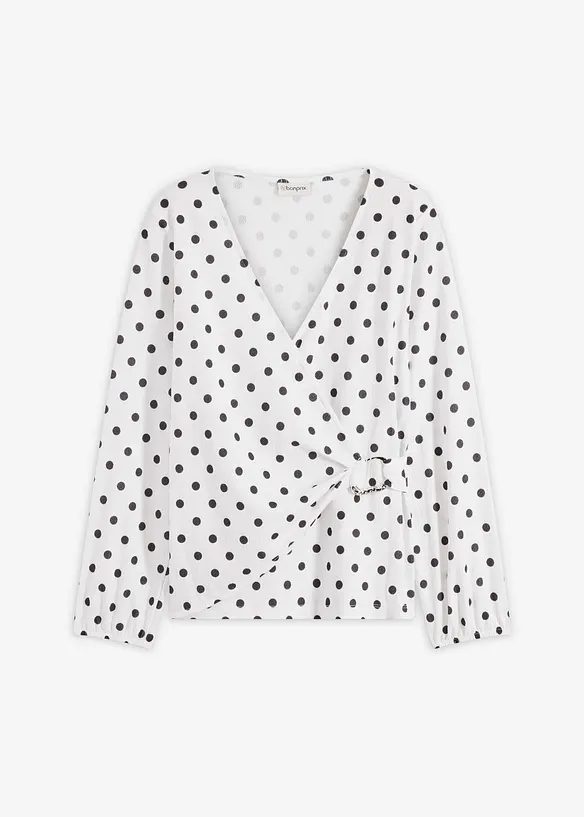 Tričko s dlouh&yacute;m ruk&aacute;vem, ze strukturovan&eacute;ho žerzeje, bonprix