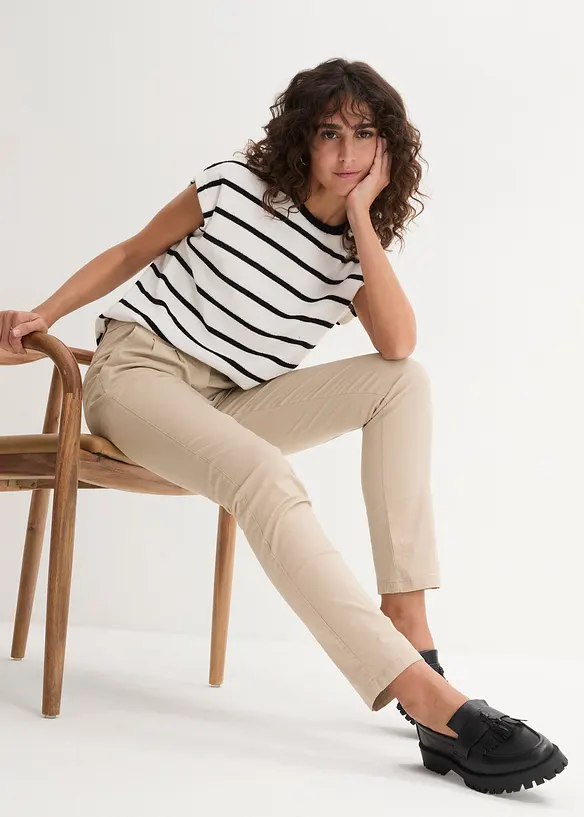 Strečov&eacute; chino kalhoty, bonprix