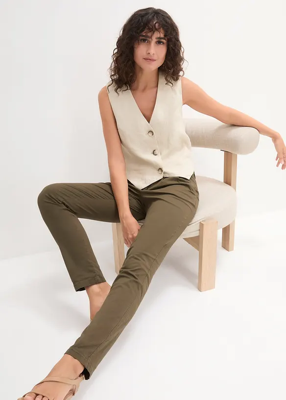 Strečov&eacute; chino kalhoty, bonprix