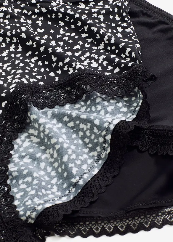 Bokov&eacute; maxikalhotky s krajkou (4 ks v balen&iacute;), bonprix