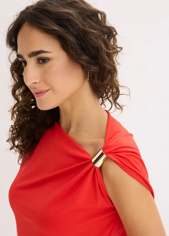 Triko s asymetrick&yacute;m v&yacute;střihem, bonprix