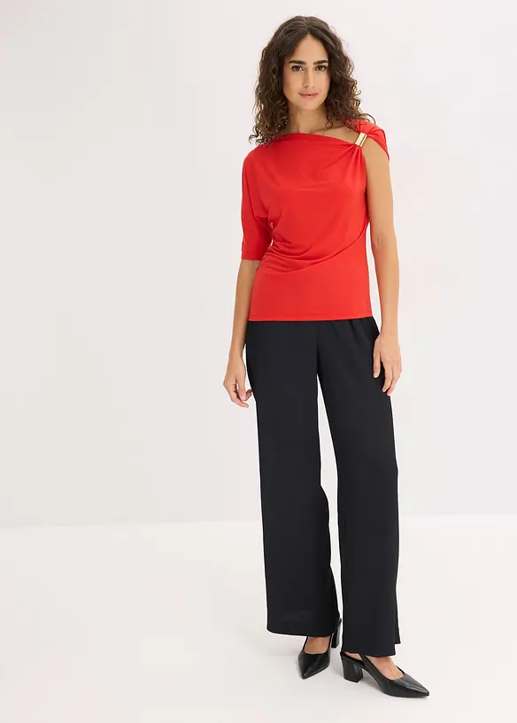 Triko s asymetrick&yacute;m v&yacute;střihem, bonprix