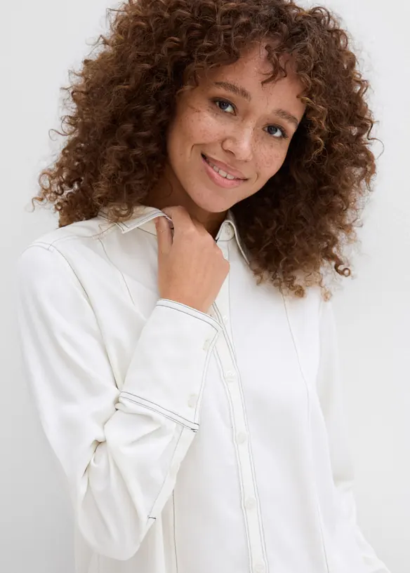 Halenka ze spl&yacute;vav&eacute; visk&oacute;zy, bonprix