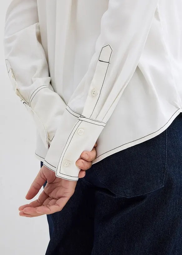 Halenka ze spl&yacute;vav&eacute; visk&oacute;zy, bonprix