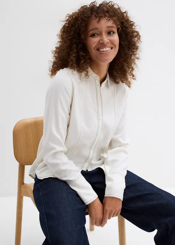 Halenka ze spl&yacute;vav&eacute; visk&oacute;zy, bonprix