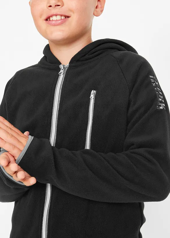 Fl&iacute;sov&aacute; bunda s kontrastn&iacute;mi detaily, bonprix