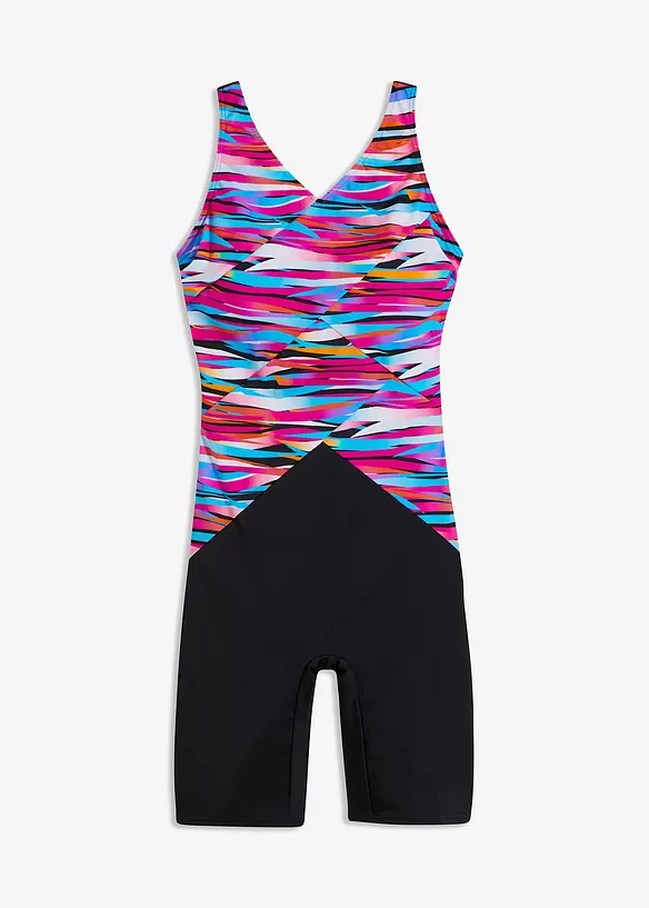 Jednod&iacute;ln&eacute; stahovac&iacute; plavky s nohavičkami, lehk&yacute; tvaruj&iacute;c&iacute; efekt, bonprix