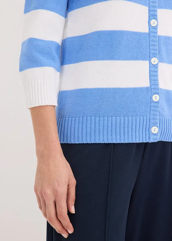 Bavlněn&yacute; pleten&yacute; kab&aacute;tek s proužky, bonprix