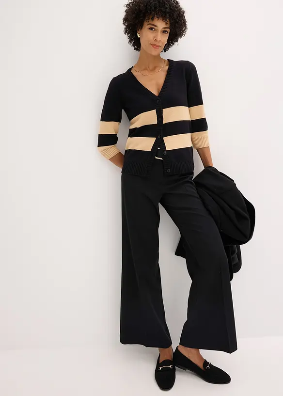 Bavlněn&yacute; pleten&yacute; kab&aacute;tek s proužky, bonprix