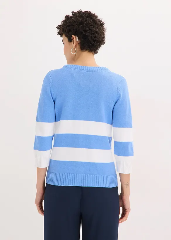 Bavlněn&yacute; pleten&yacute; kab&aacute;tek s proužky, bonprix