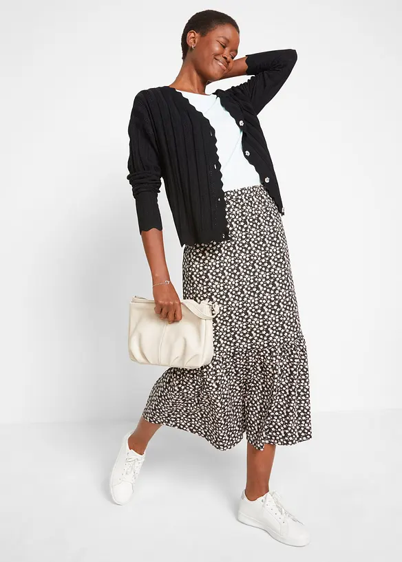 Kr&aacute;tk&yacute; ažurov&yacute; pleten&yacute; kab&aacute;tek, bonprix