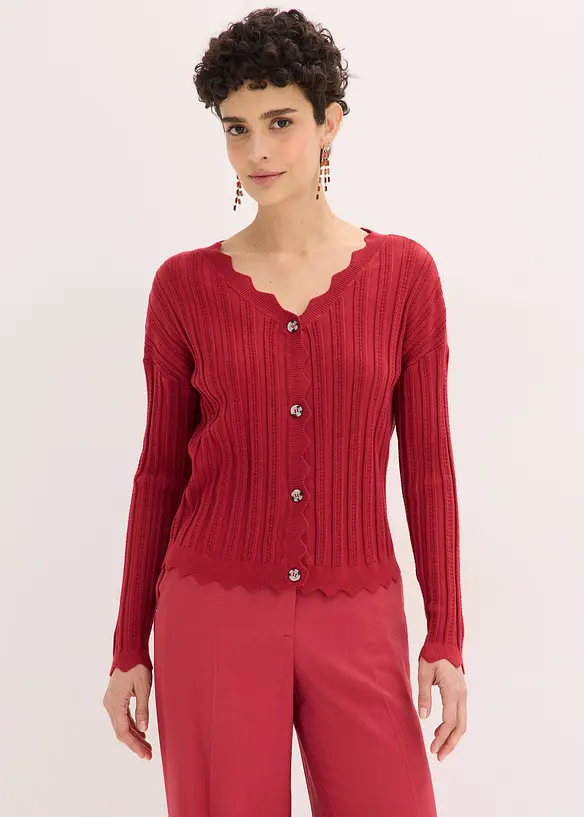 Kr&aacute;tk&yacute; ažurov&yacute; pleten&yacute; kab&aacute;tek, bonprix