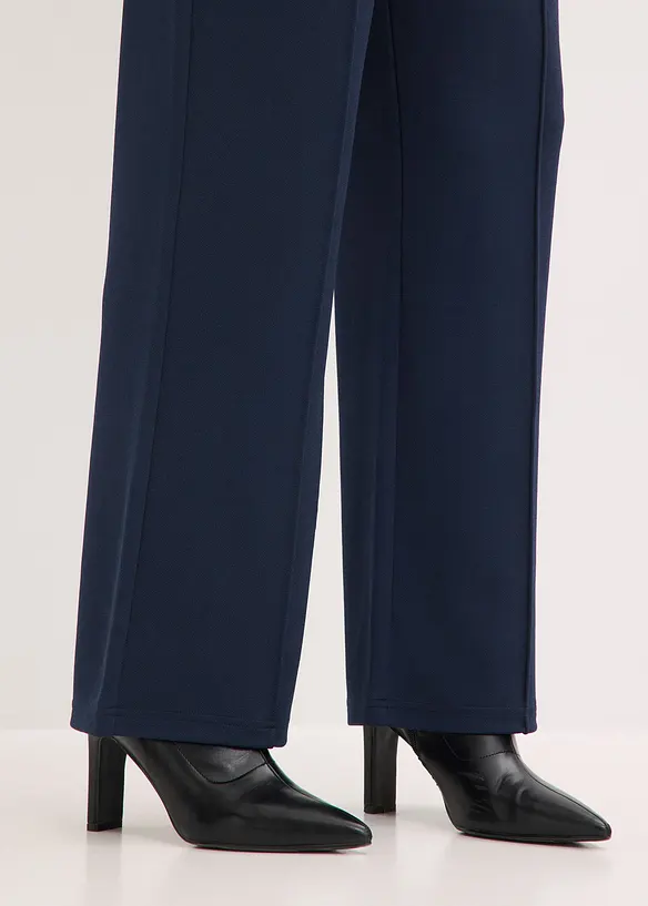 Kalhoty bez zap&iacute;n&aacute;n&iacute;, z pevn&eacute;ho interlocku, bonprix