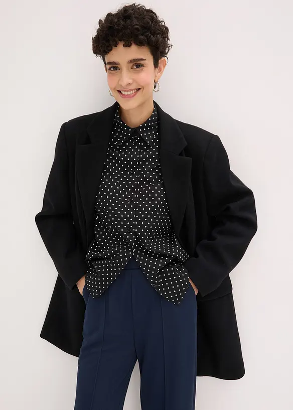 Kalhoty bez zap&iacute;n&aacute;n&iacute;, z pevn&eacute;ho interlocku, bonprix