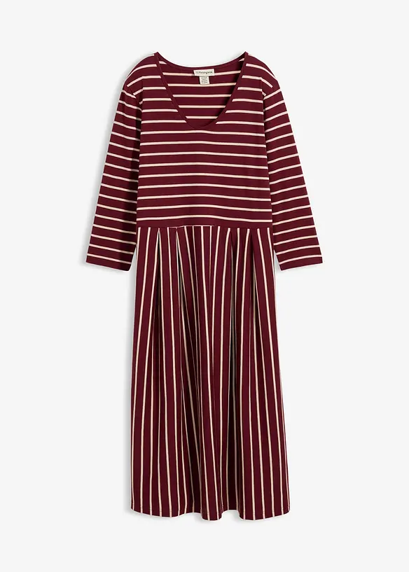 &Scaron;aty z bavlněn&eacute;ho žerzeje, midi d&eacute;lka, bonprix