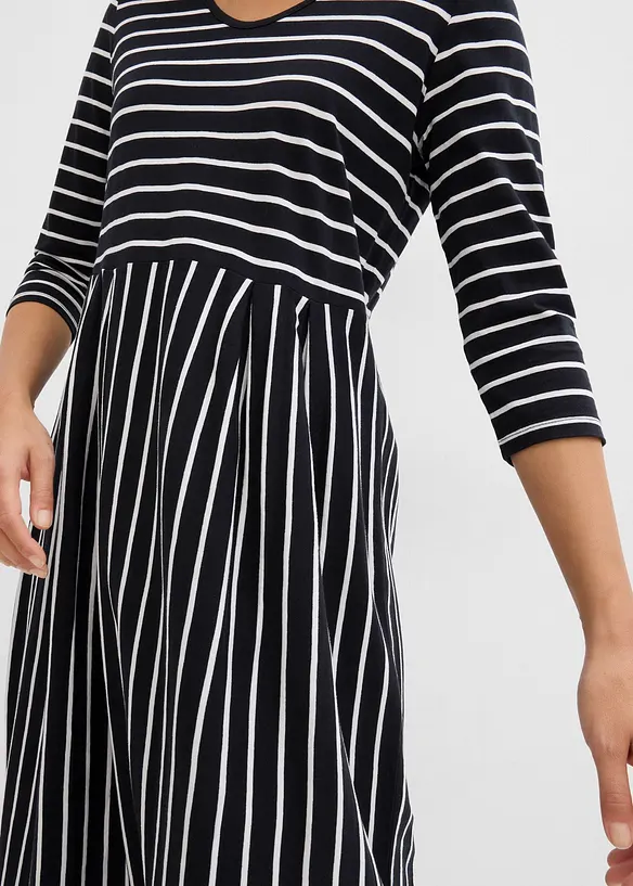 &Scaron;aty z bavlněn&eacute;ho žerzeje, midi d&eacute;lka, bonprix