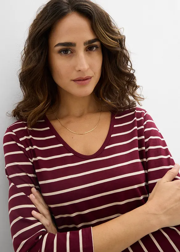 &Scaron;aty z bavlněn&eacute;ho žerzeje, midi d&eacute;lka, bonprix