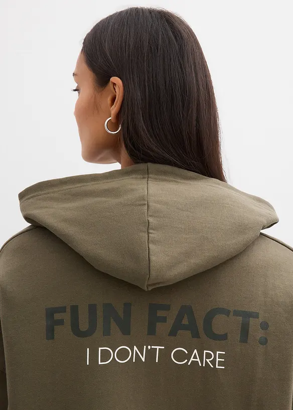 Mikina s kapuc&iacute;, z čist&eacute; organick&eacute; bavlny, bonprix