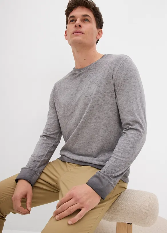 Triko s dlouh&yacute;m ruk&aacute;vem, z organick&eacute; bavlny (2 ks v balen&iacute;), bonprix