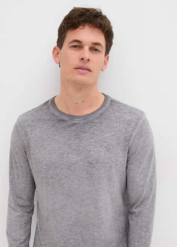 Triko s dlouh&yacute;m ruk&aacute;vem, z organick&eacute; bavlny (2 ks v balen&iacute;), bonprix