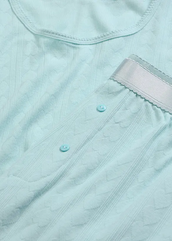 Lehk&eacute; pyžamo se srd&iacute;čkov&yacute;m vzorem, bonprix