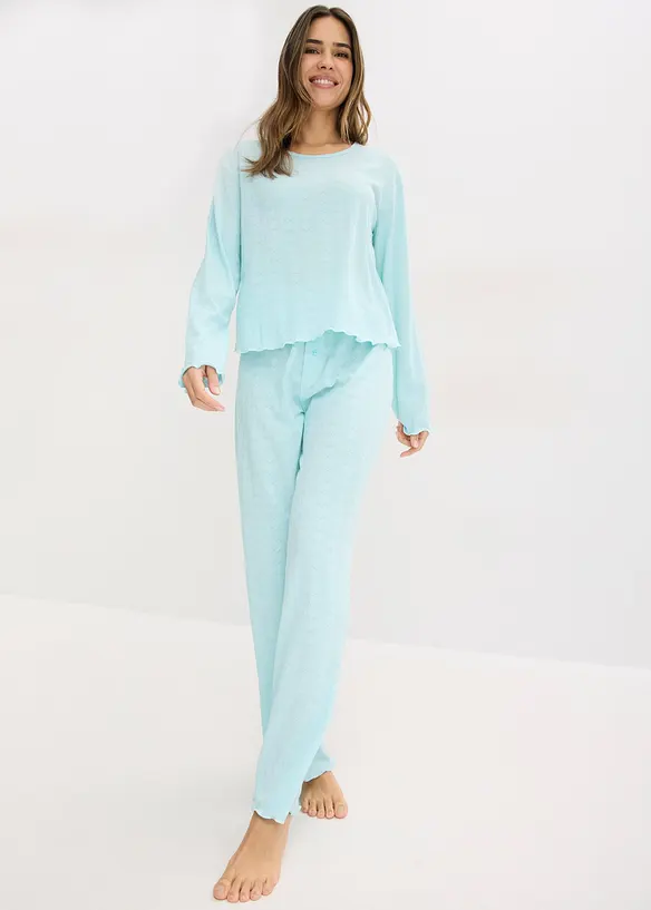 Lehk&eacute; pyžamo se srd&iacute;čkov&yacute;m vzorem, bonprix