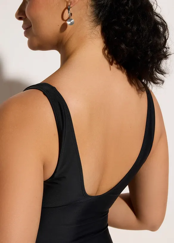 Stahovac&iacute; jednod&iacute;ln&eacute; plavky s poti&scaron;těn&yacute;mi vsadkami, středn&iacute; tvaruj&iacute;c&iacute; efekt, bonprix