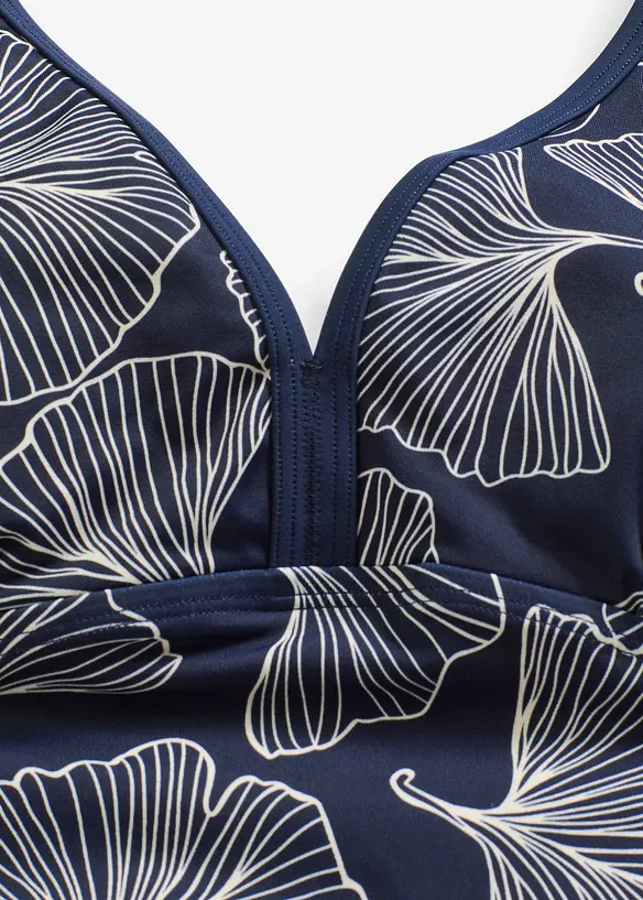 Jednod&iacute;ln&eacute; plavky s v&yacute;střihem do V, bonprix