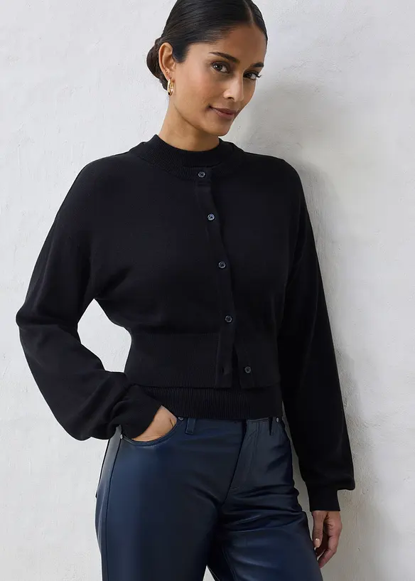 Pleten&yacute; kab&aacute;tek s pod&iacute;lem hedv&aacute;b&iacute;, bonprix