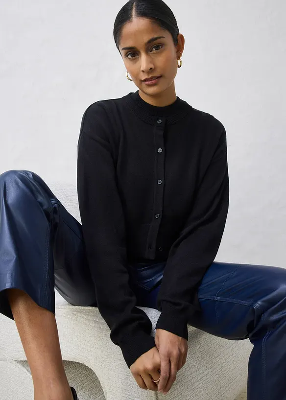 Pleten&yacute; kab&aacute;tek s pod&iacute;lem hedv&aacute;b&iacute;, bonprix