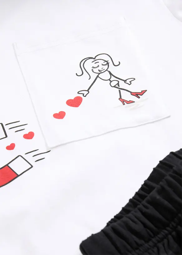 Kr&aacute;tk&eacute; pyžamo z měkk&eacute; bavlny, bonprix