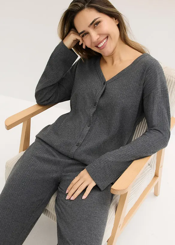 Dom&aacute;c&iacute; souprava z měkk&eacute;ho žebrovan&eacute;ho materi&aacute;lu, bonprix