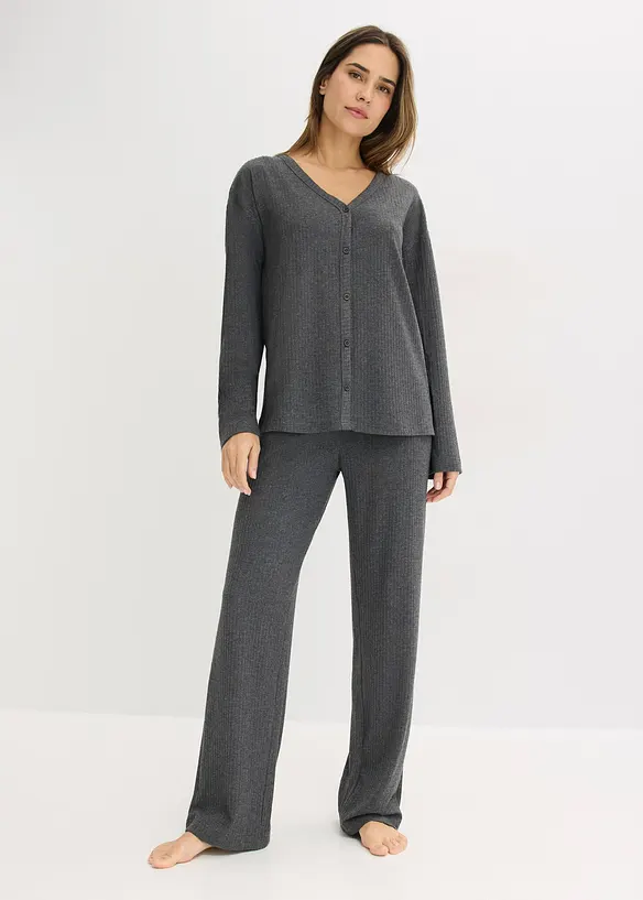 Dom&aacute;c&iacute; souprava z měkk&eacute;ho žebrovan&eacute;ho materi&aacute;lu, bonprix