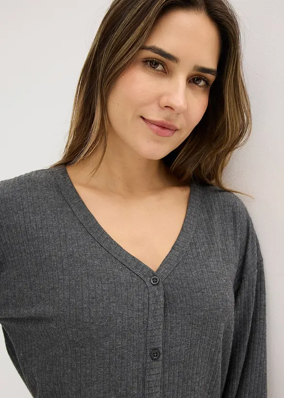 Dom&aacute;c&iacute; souprava z měkk&eacute;ho žebrovan&eacute;ho materi&aacute;lu, bonprix