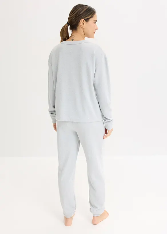 Oblek na doma, z měkk&eacute;ho vaflov&eacute;ho žerzeje, bonprix