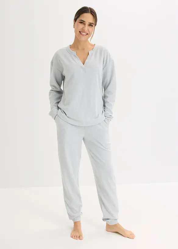 Oblek na doma, z měkk&eacute;ho vaflov&eacute;ho žerzeje, bonprix