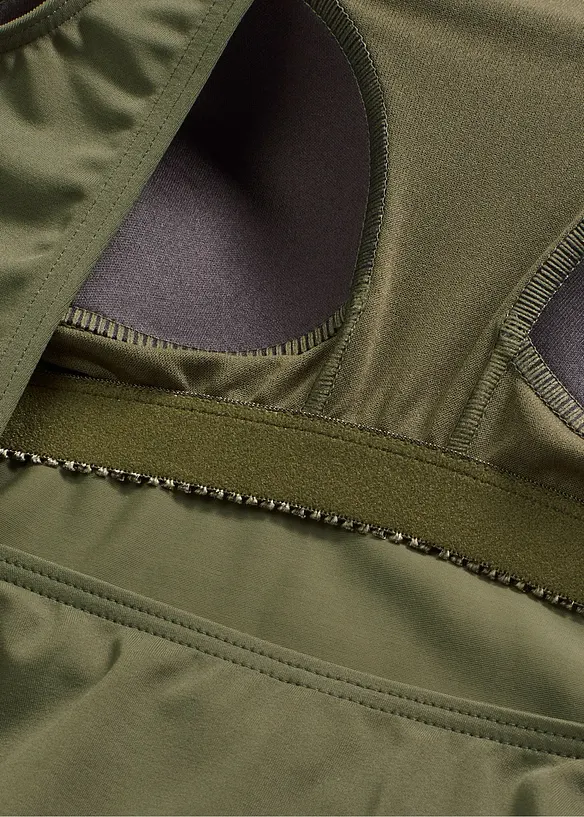 Jednod&iacute;ln&eacute; plavky s hlubok&yacute;m v&yacute;střihem na z&aacute;dech, bonprix