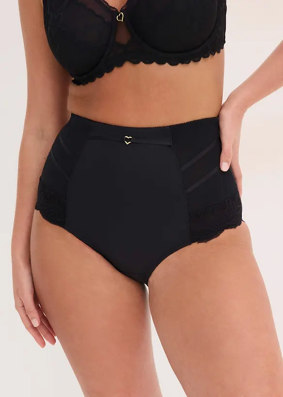 Stahovac&iacute; kalhotky s krajkou, středn&iacute; tvaruj&iacute;c&iacute; efekt, bonprix