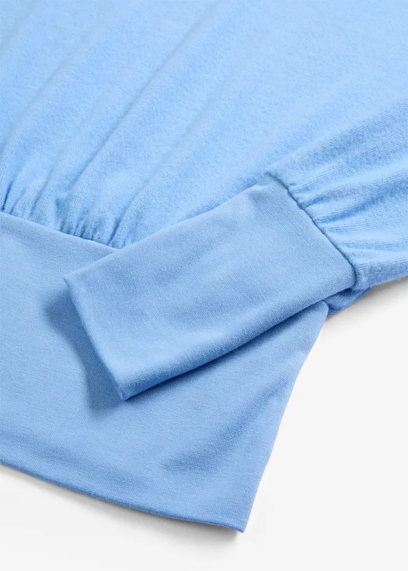 Tričko s dlouh&yacute;m ruk&aacute;vem, z měkk&eacute; visk&oacute;zov&eacute; směsi, bonprix