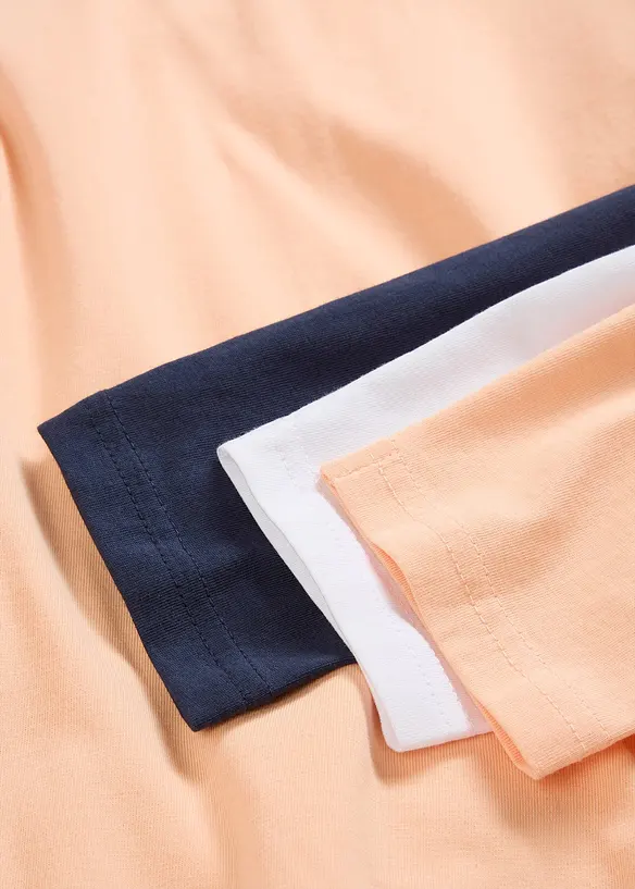 Tričko s dlouh&yacute;m ruk&aacute;vem, z čist&eacute; organick&eacute; bavlny (3 ks v balen&iacute;), bonprix