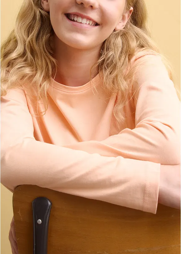 Tričko s dlouh&yacute;m ruk&aacute;vem, z čist&eacute; organick&eacute; bavlny (3 ks v balen&iacute;), bonprix