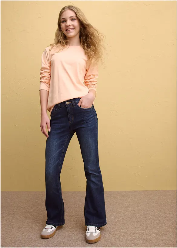 Tričko s dlouh&yacute;m ruk&aacute;vem, z čist&eacute; organick&eacute; bavlny (3 ks v balen&iacute;), bonprix