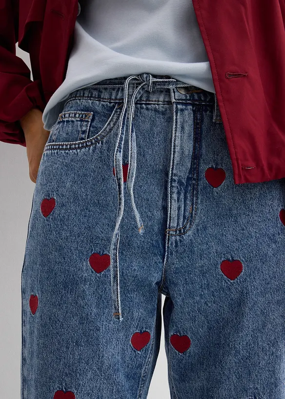 Dž&iacute;ny Loose Straight, High Waist, bonprix