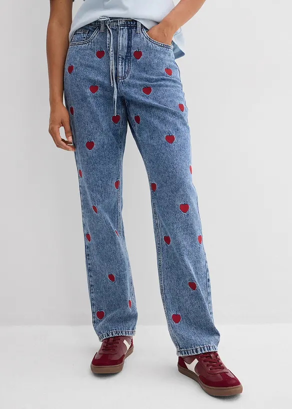 Dž&iacute;ny Loose Straight, High Waist, bonprix