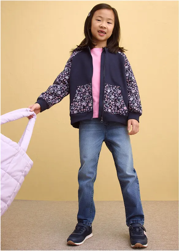 Mikina na zap&iacute;n&aacute;n&iacute; s kapuc&iacute;, z čist&eacute; organick&eacute; bavlny, bonprix