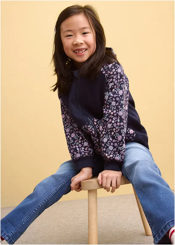 Mikina na zap&iacute;n&aacute;n&iacute; s kapuc&iacute;, z čist&eacute; organick&eacute; bavlny, bonprix